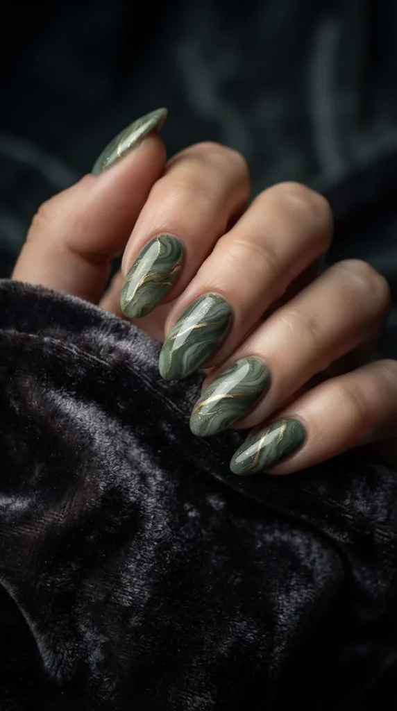 Marble Swirl Nails