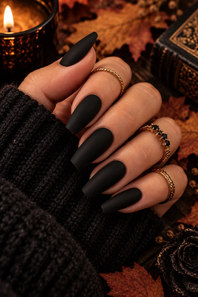 Matte Black Nails