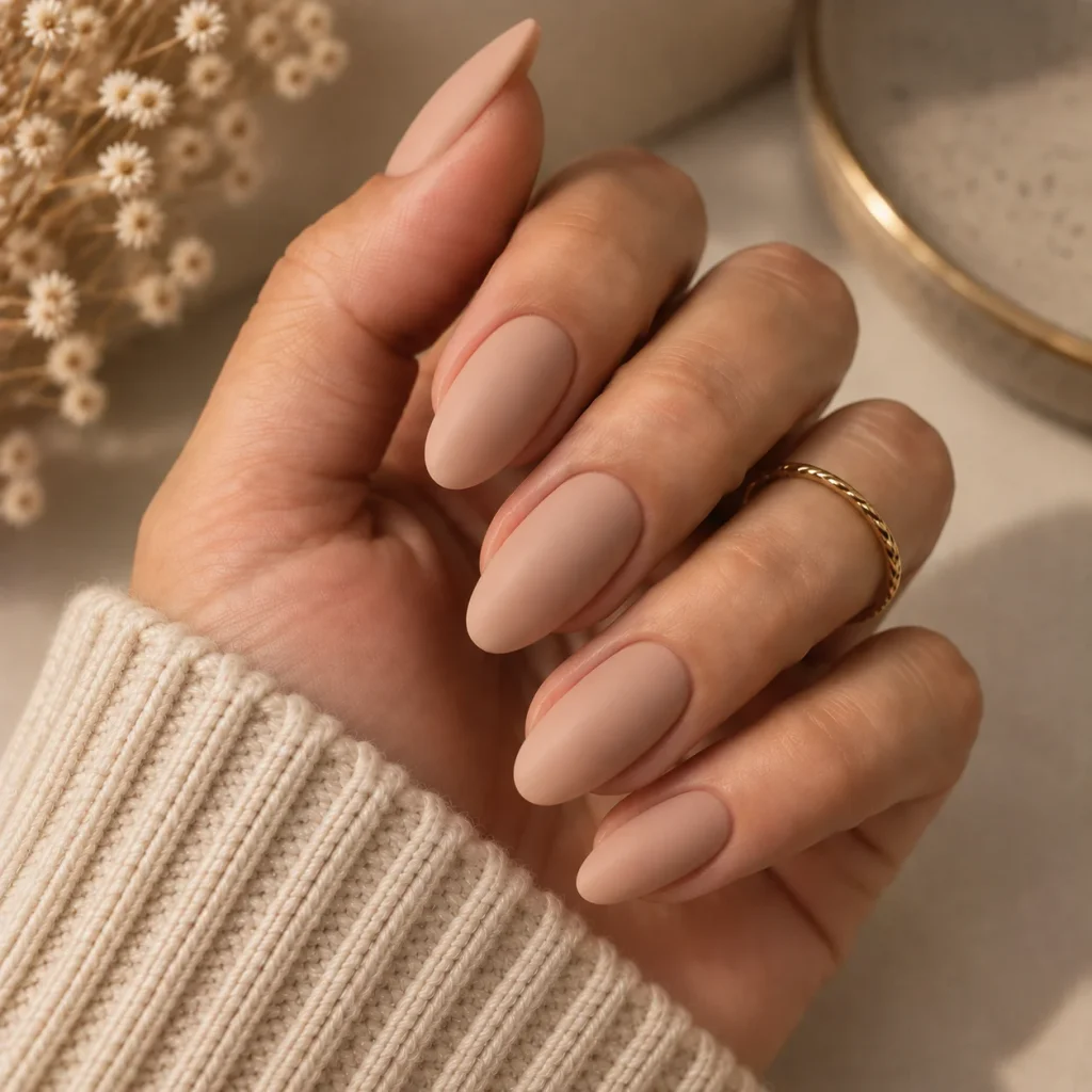 Matte Nude Nails