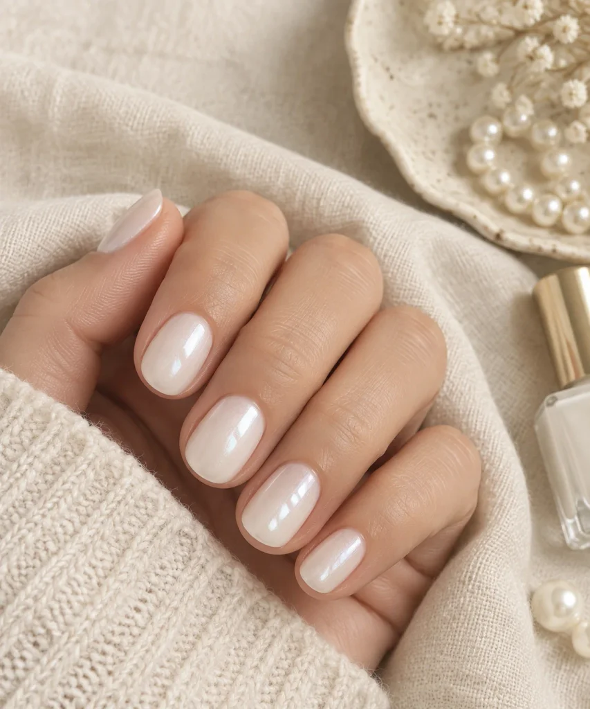 Milky Pearl Nails