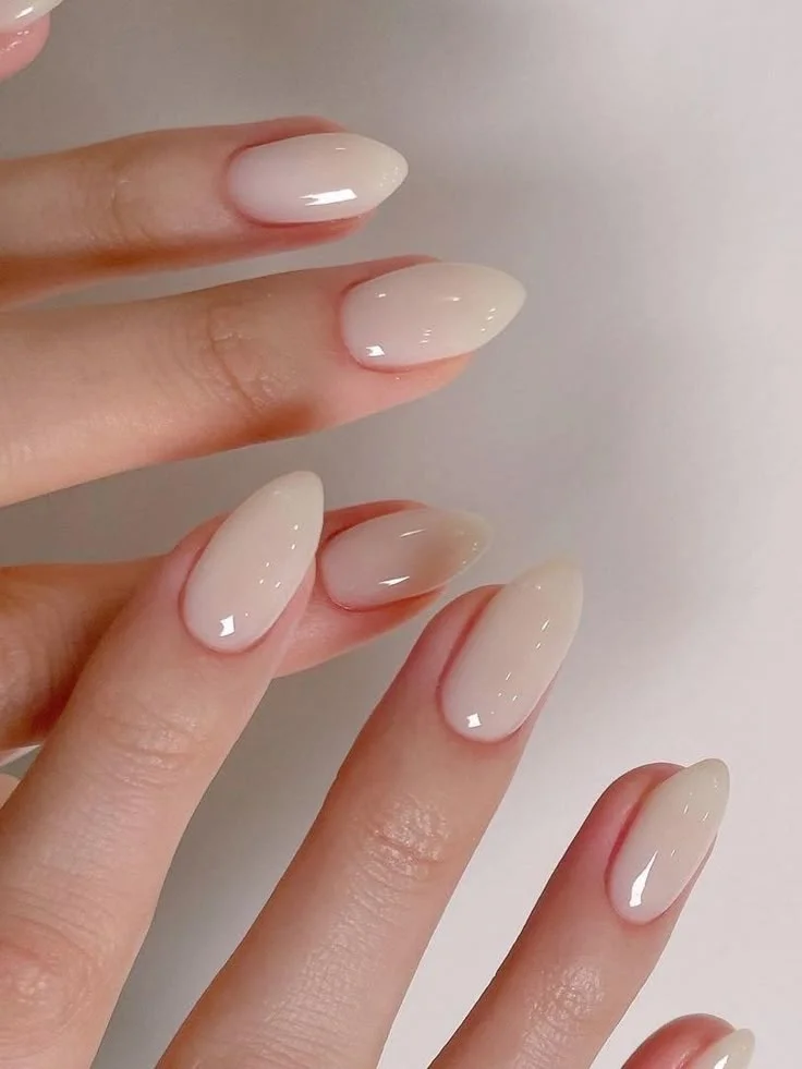 Milky White Nails