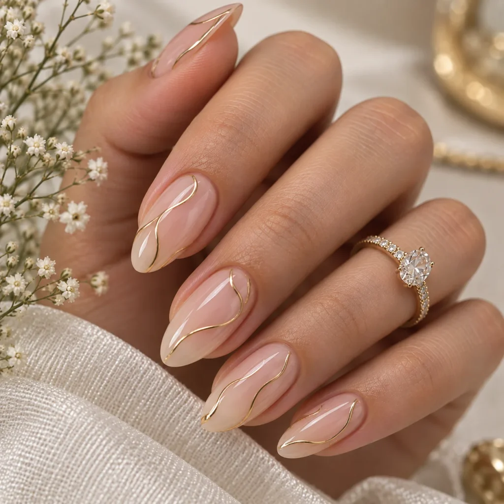 Minimalist Line Art Nails