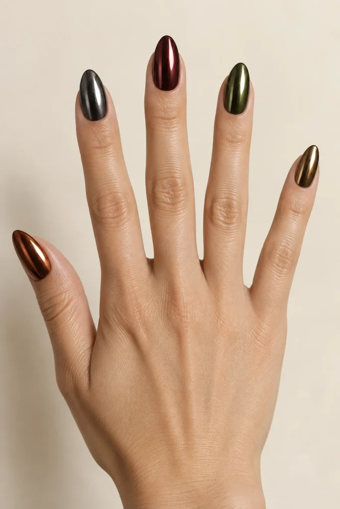  Multi-Chrome Gradient Nails 