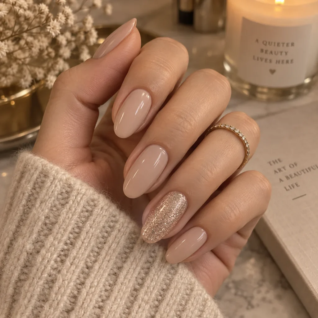 Nude with Fine Glitter