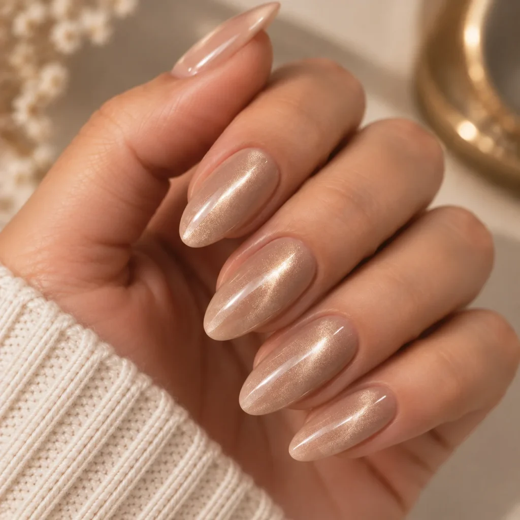Nude with a Cat Eye Effect