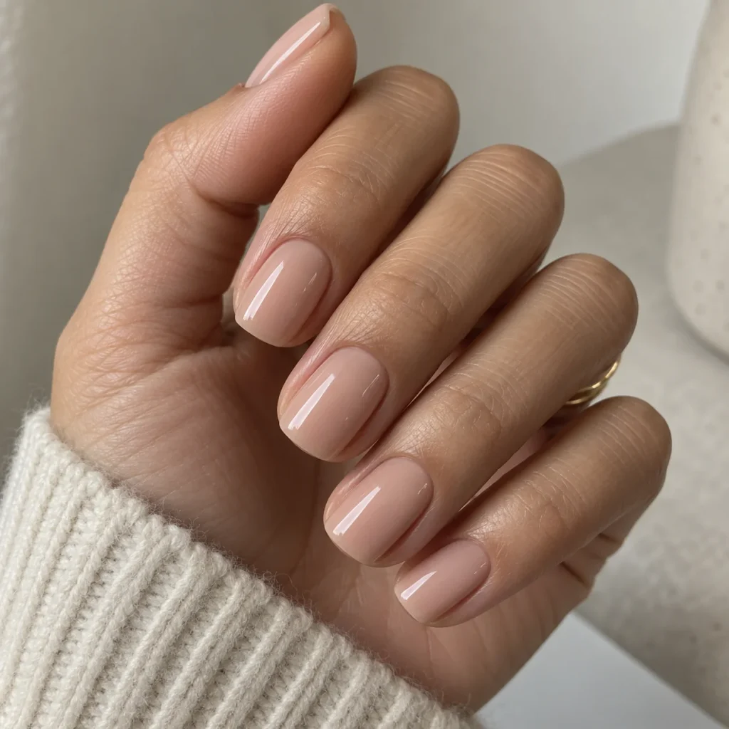 Nude Square Nails