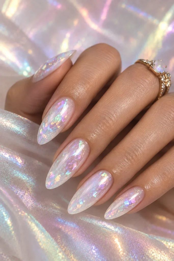 Opal Iridescent Nails