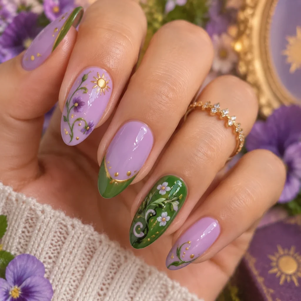 Pascal-Inspired Rapunzel Nails