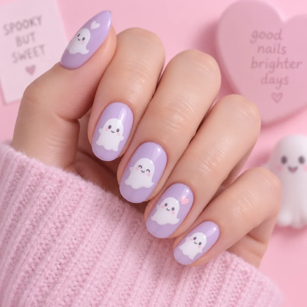 Pastel Ghost Nails
