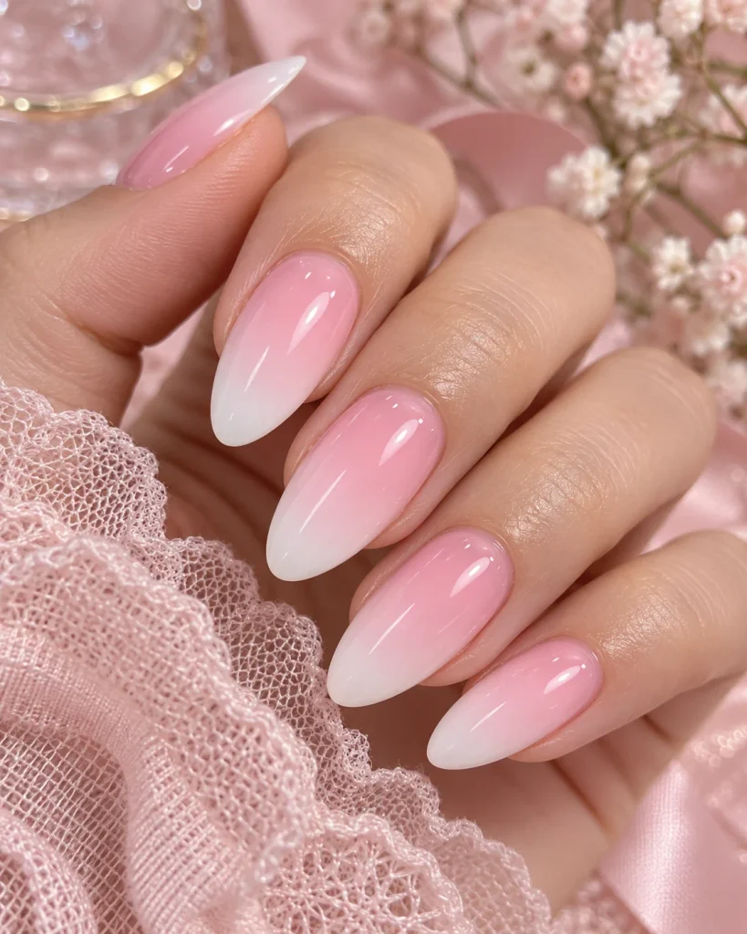 Pastel Ombre Coquette Nails