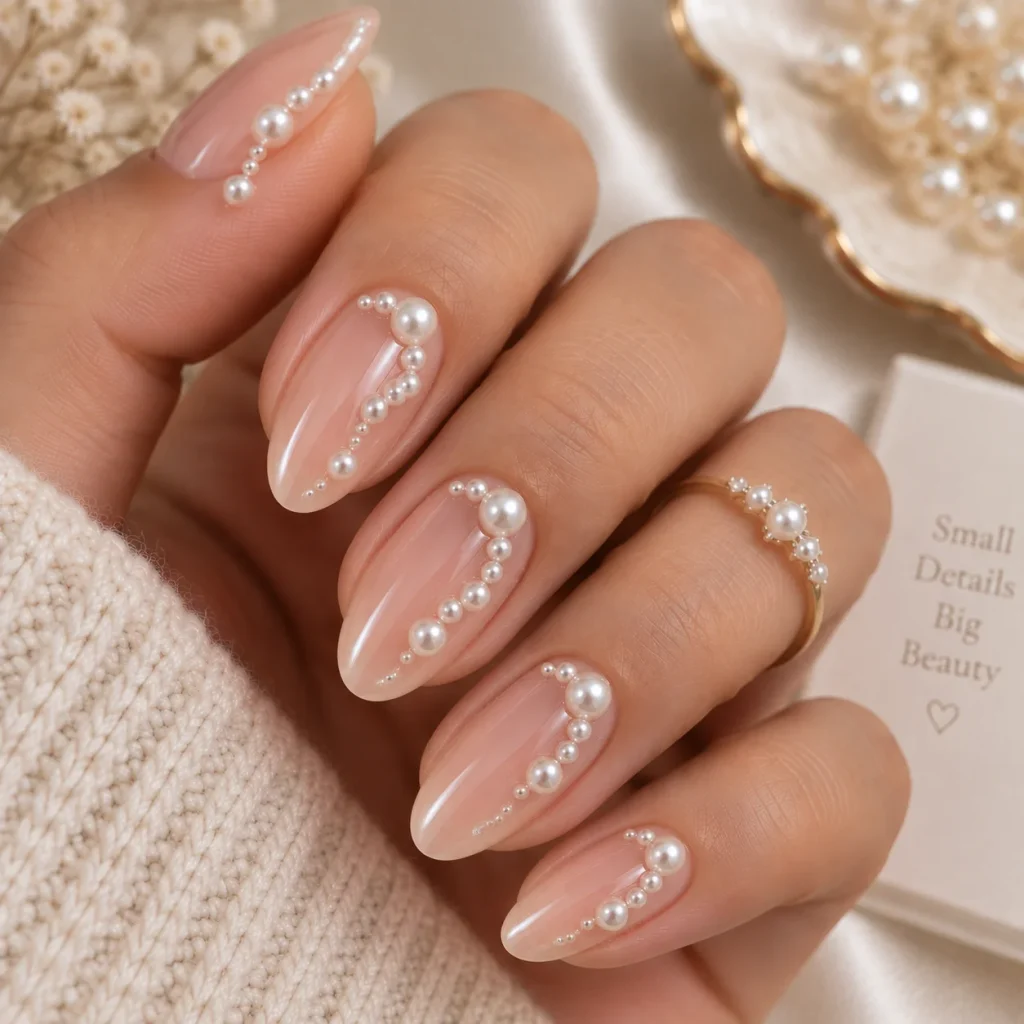 Pearl Drip Nails