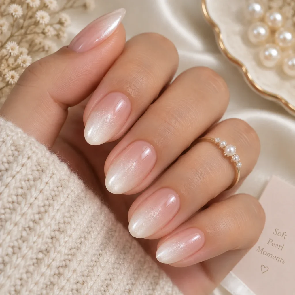 Pearl Ombre Nails