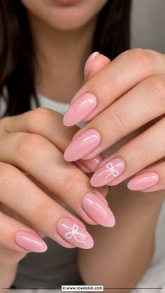 Pink Almond Nails