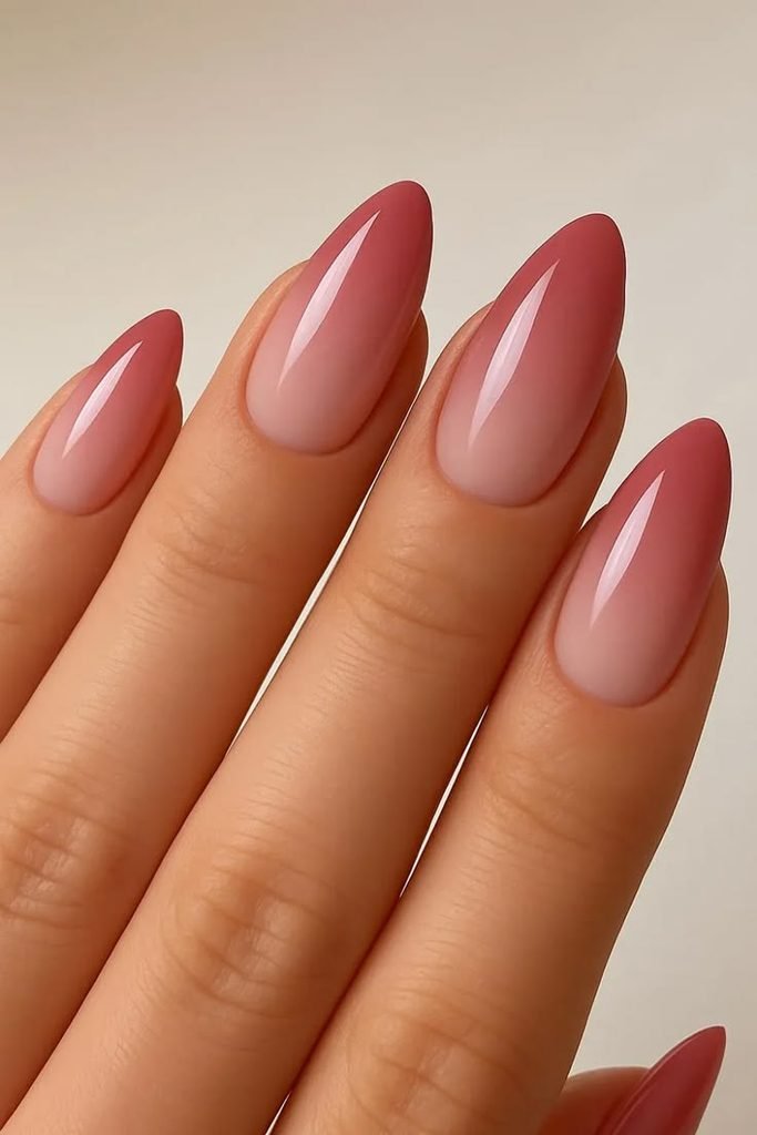 Pink Ombre Nails