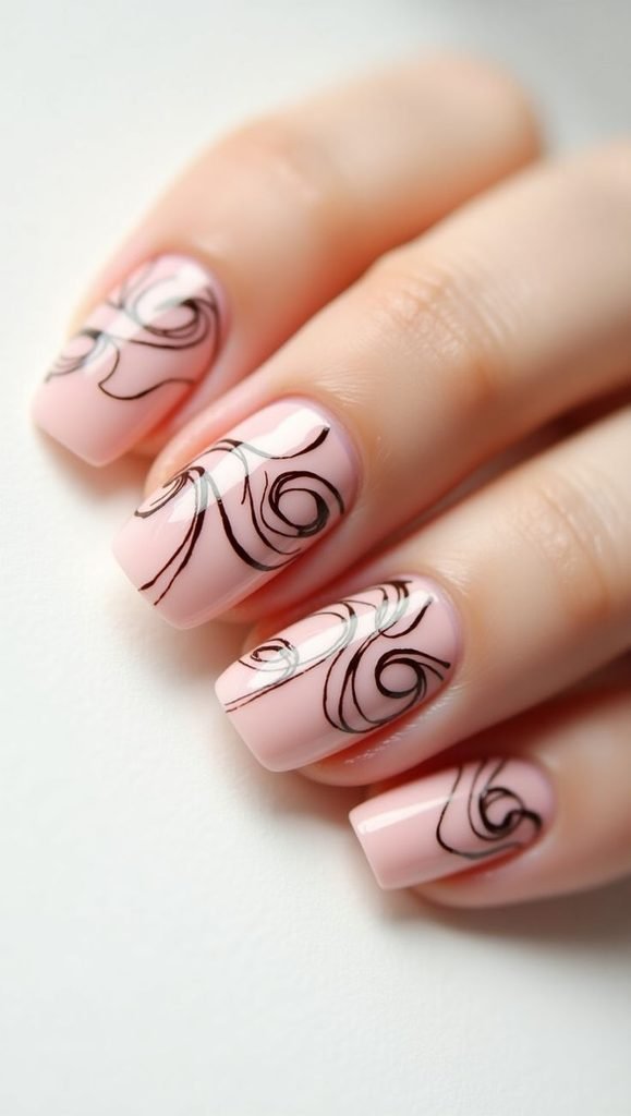 Pink and Brown Swirls