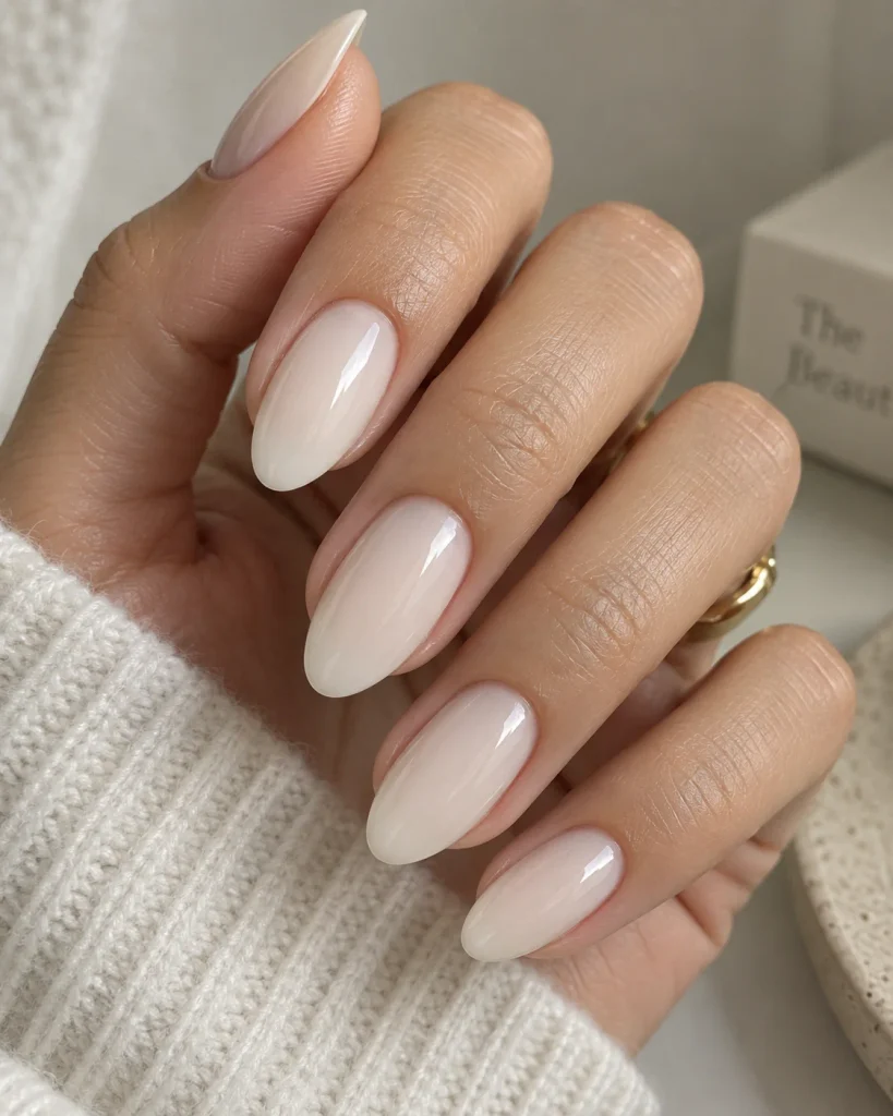 Plain Milky Vanilla Nails