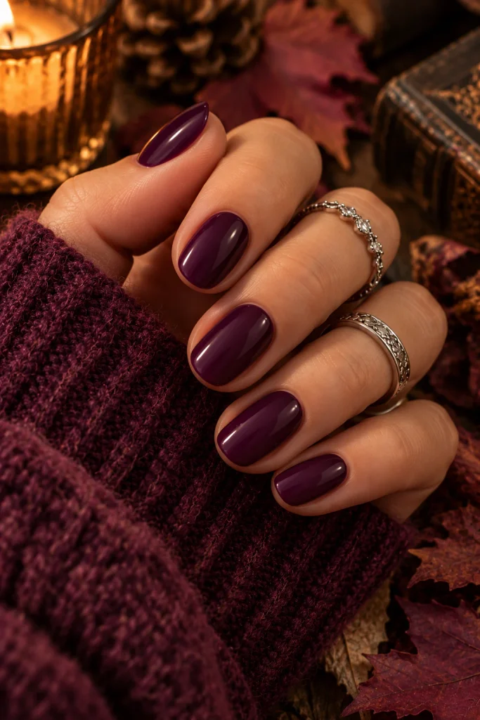 Plum Purple Nails