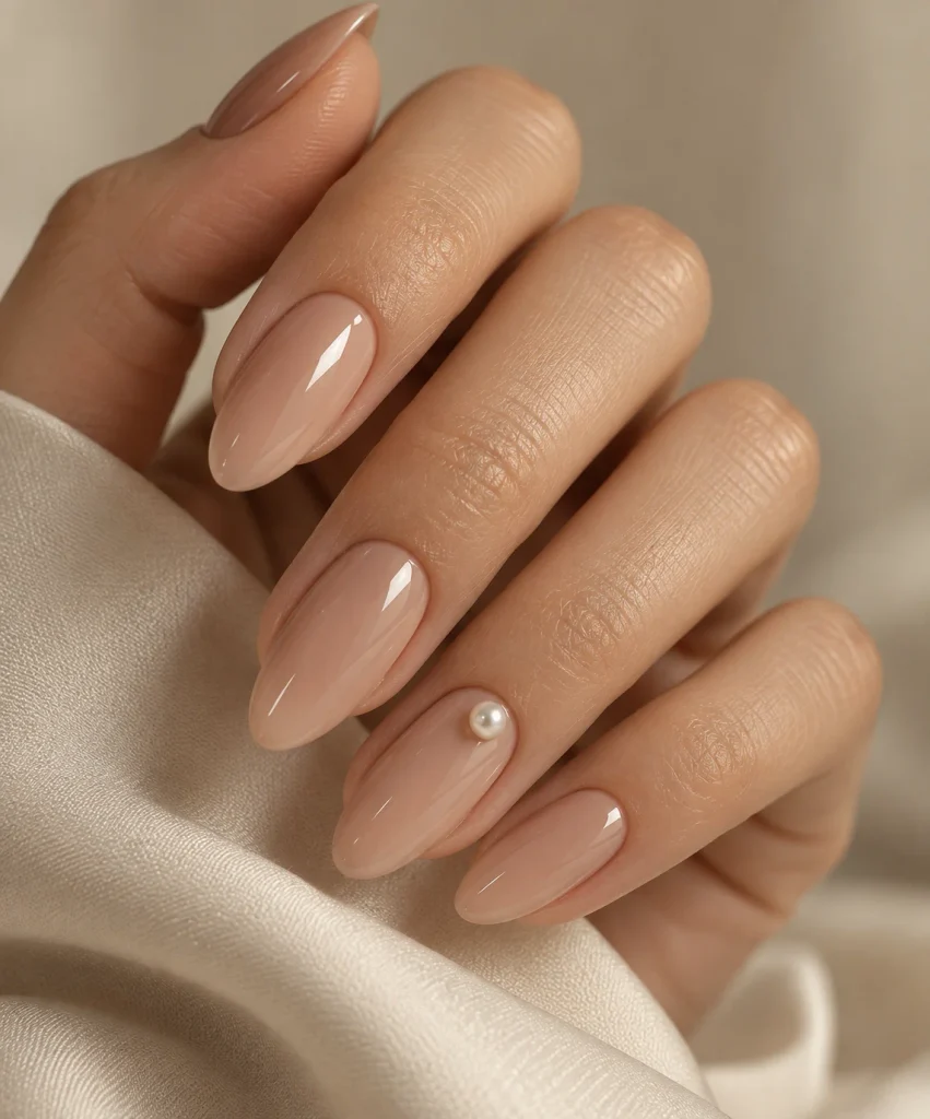 Quiet Luxury Nude Coquette Nails