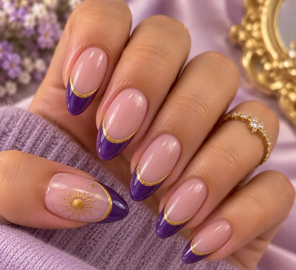 Rapunzel French Tip Nails