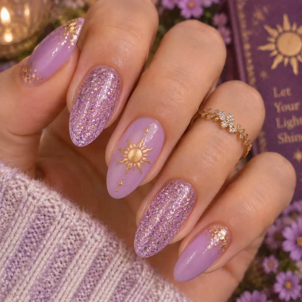 Rapunzel Glitter Nails