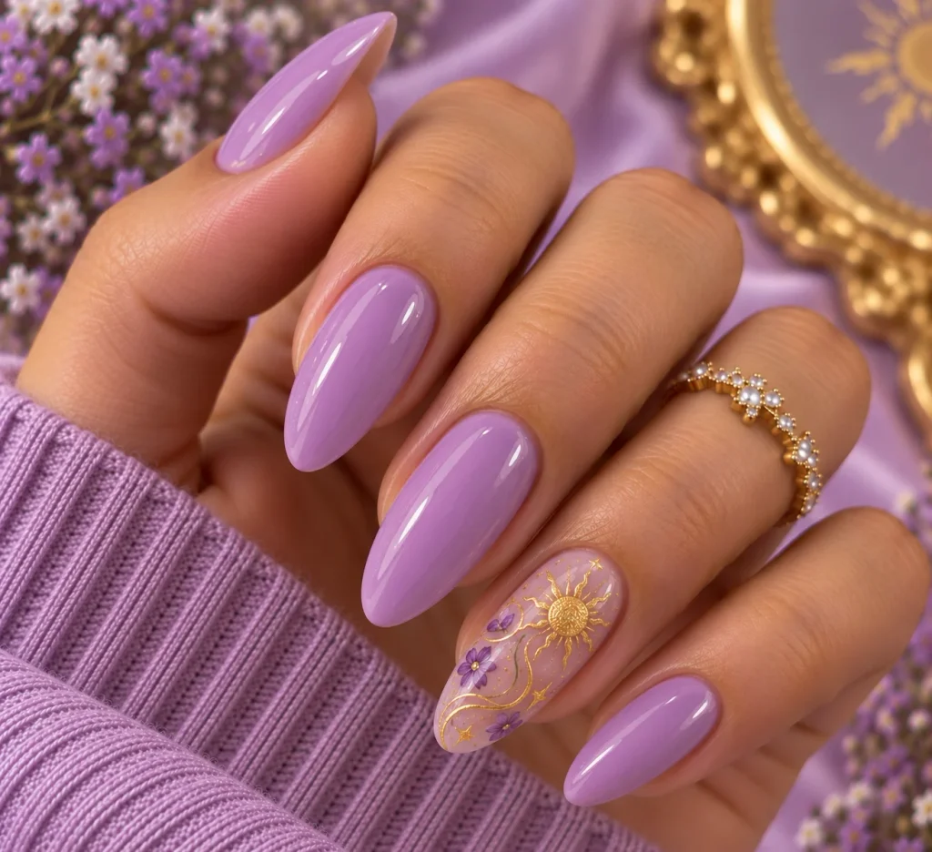 Rapunzel Nails With a Single Statement Nail