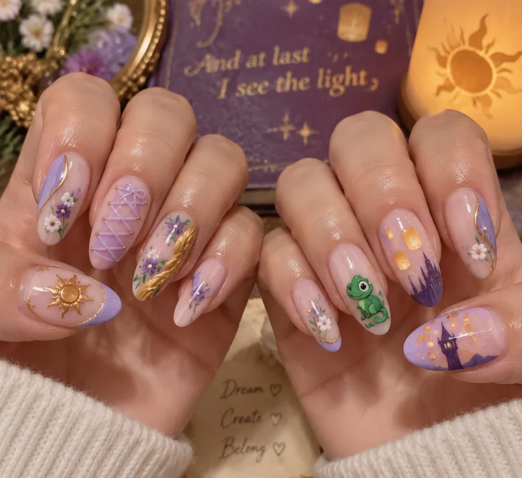 Rapunzel Storybook Nails