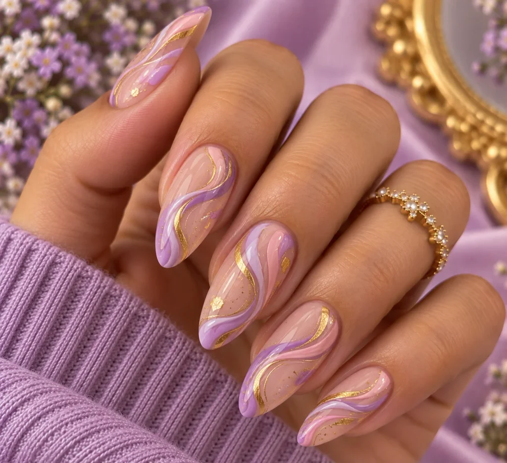 Rapunzel Swirl Nails