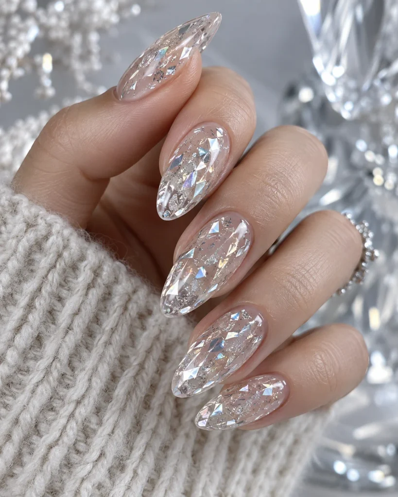 Reflective Glass Fleck Nails