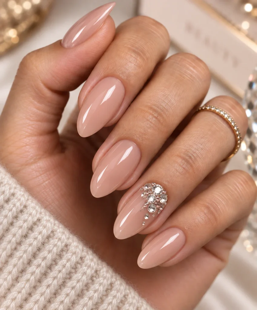 Rhinestone Accent Nail