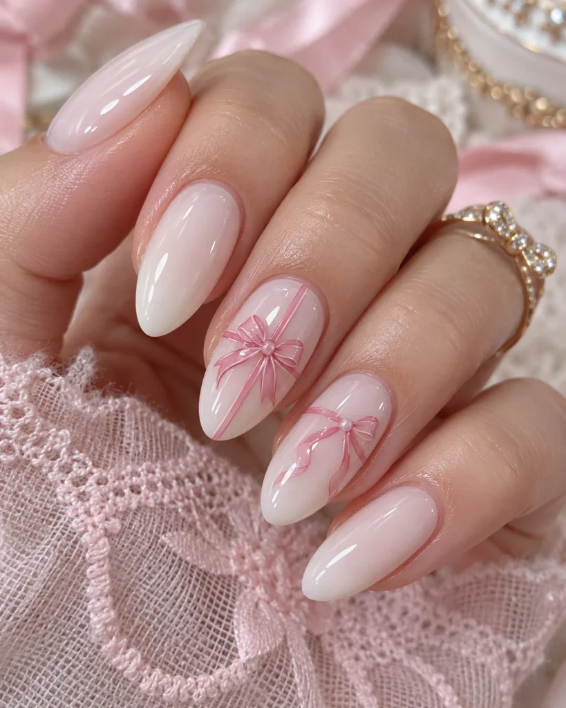 Ribbon Art Coquette Nails