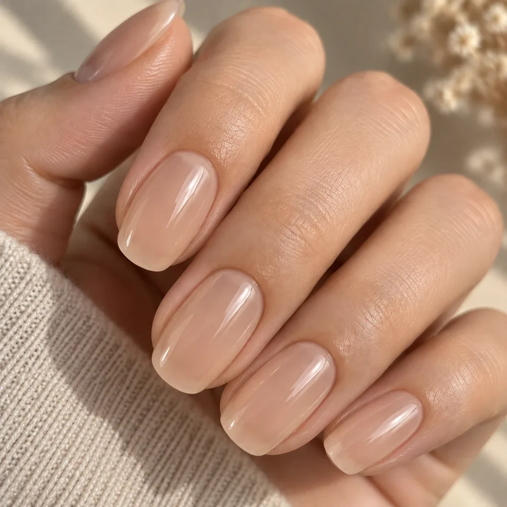 Sheer Beige Soap Nails