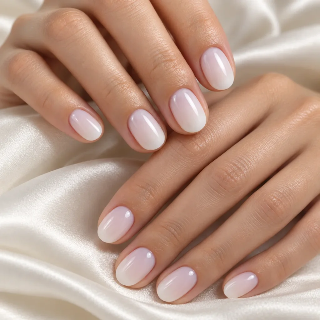 Sheer Jelly White Hoco Nails