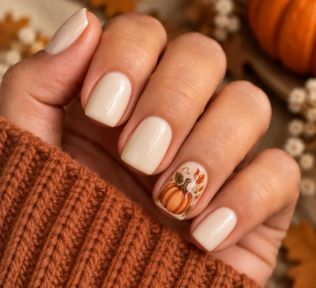 Short Pumpkin Nails