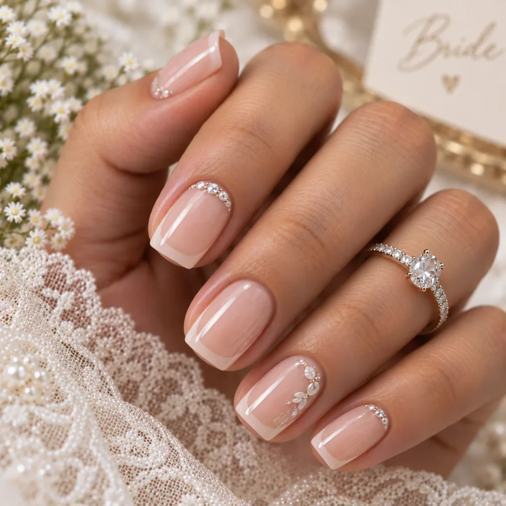 Short Square Wedding Nails
