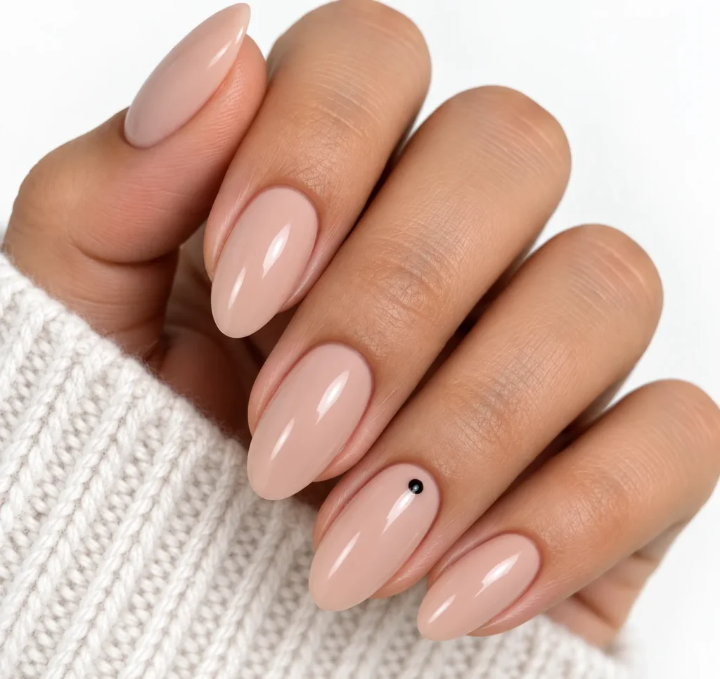 Single Polka Dot Nails Accent