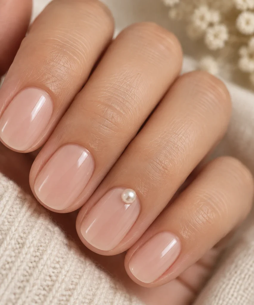 Single Pearl Accent Nail