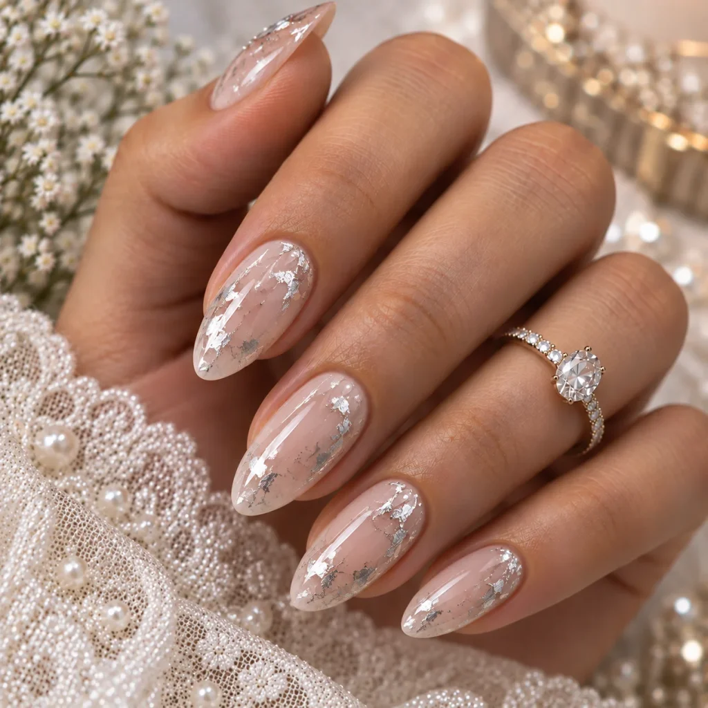 Soft Nude with Silver Foil