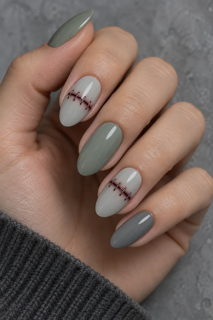Stitched Scar Nails