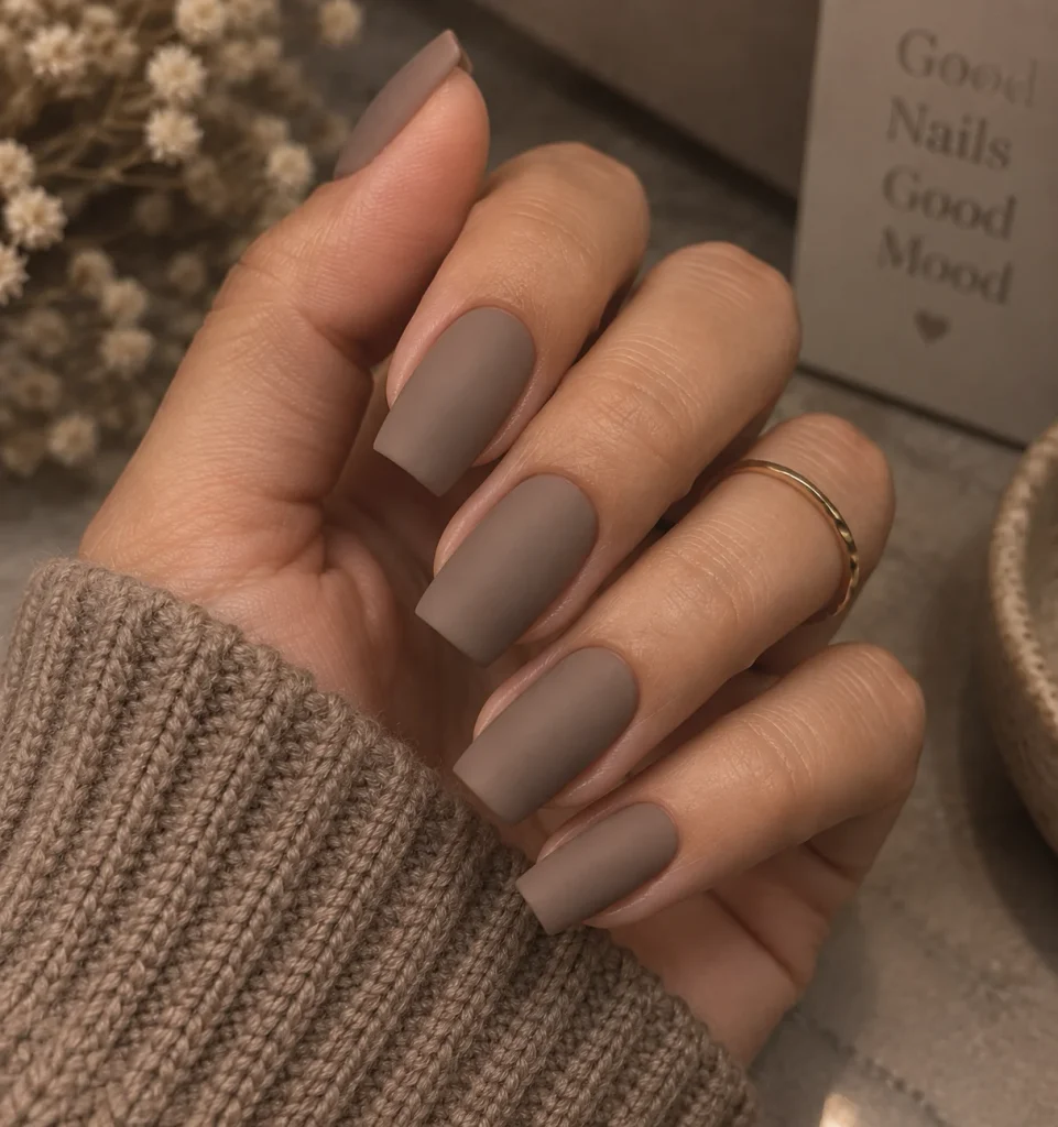 Taupe Nude Nails