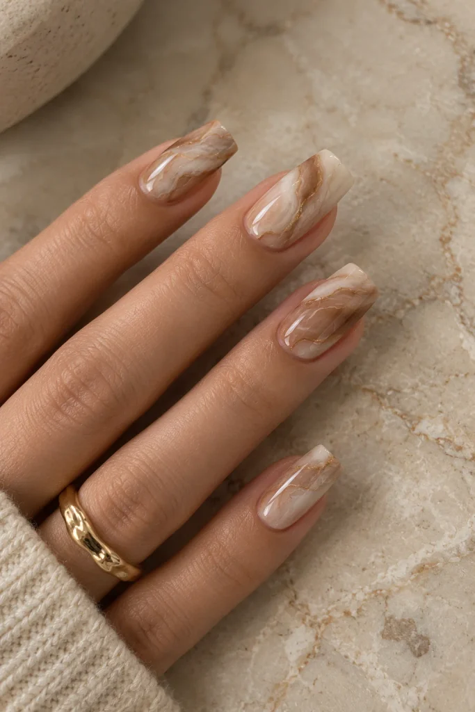 Toffee and Cream Marble