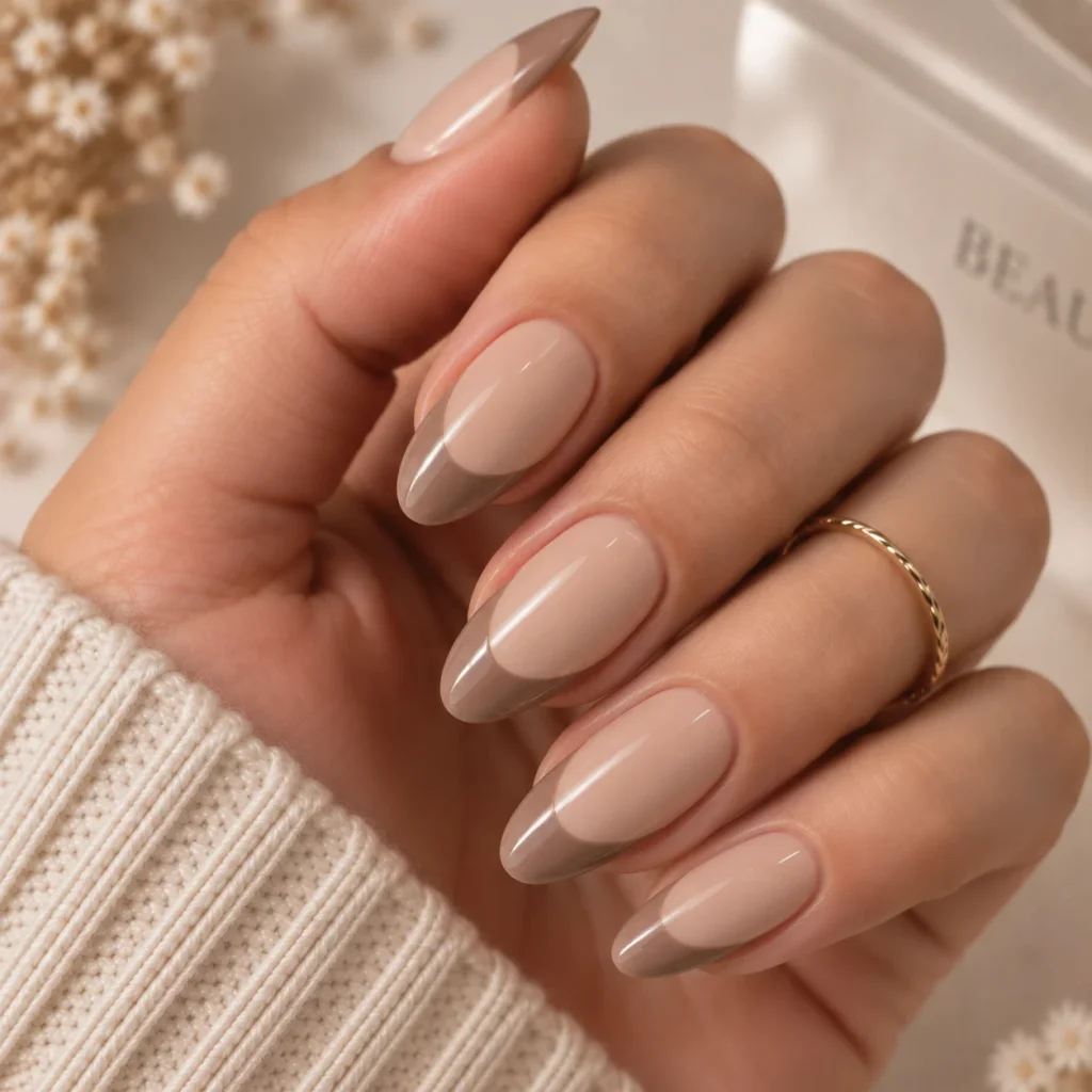 Two-Tone Nude Nails