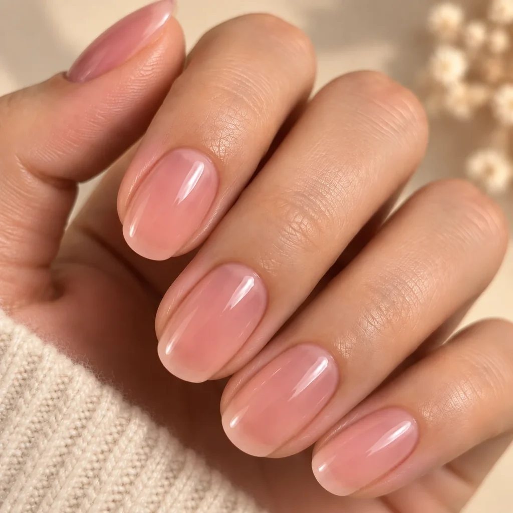 Warm Pink Soap Nails