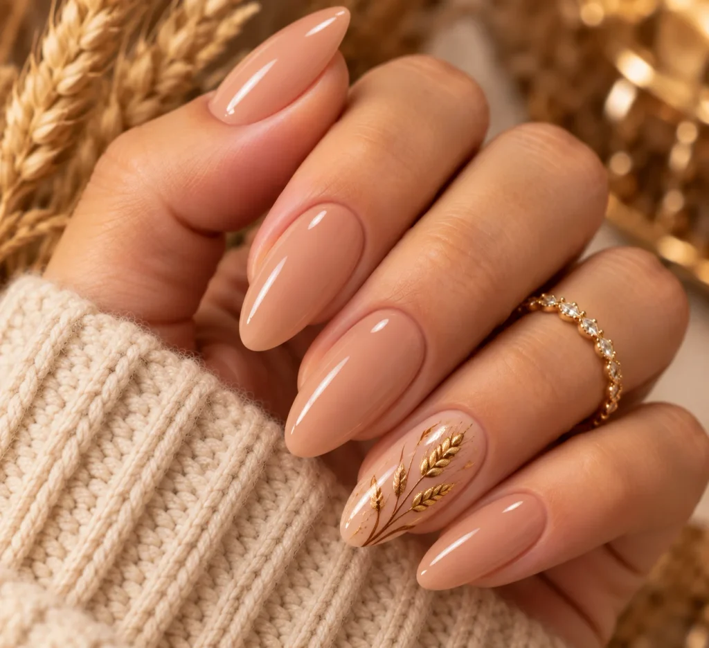  Wheat Stalk Thanksgiving Nails