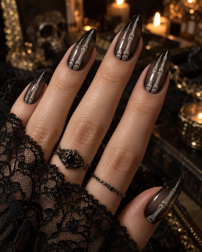 Negative Space Skeleton Hand