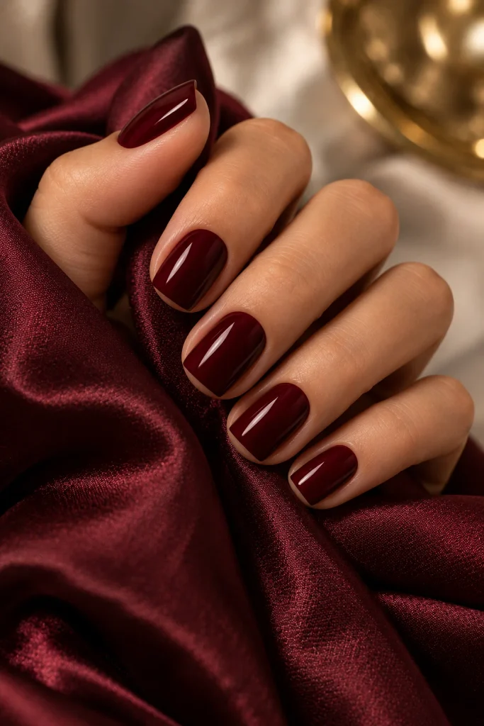 Oxblood Red Short Squares