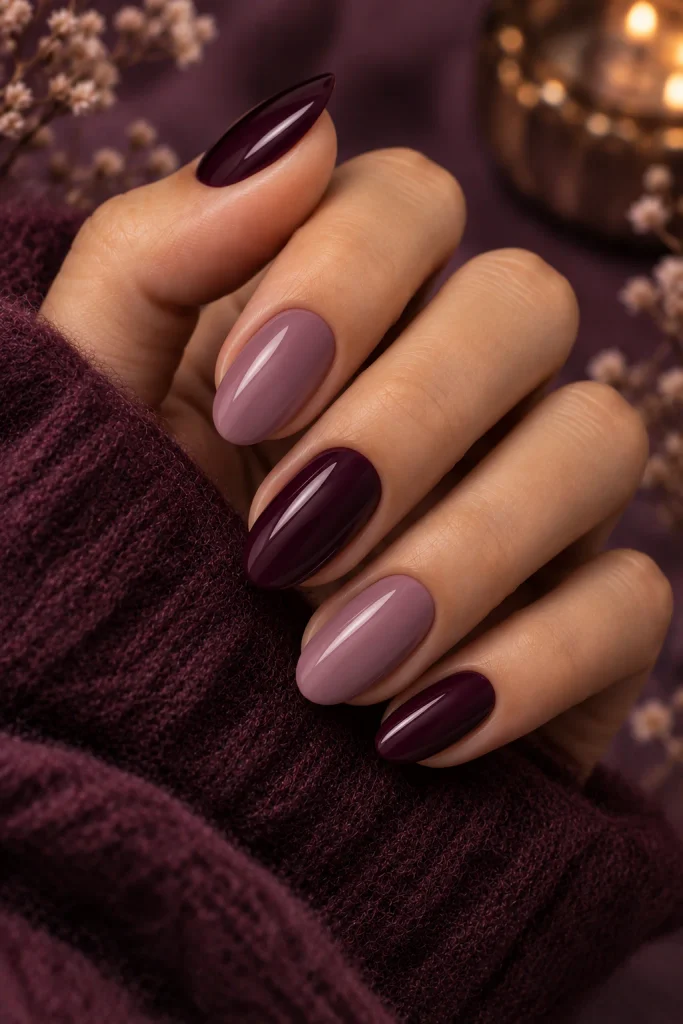 Plum and Mauve Two-Tone Set