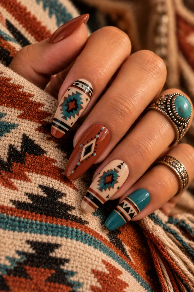  Southwestern Pattern Nails